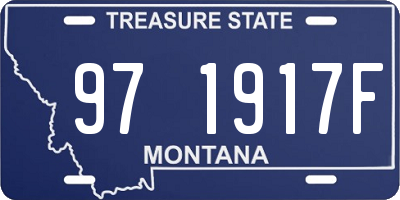 MT license plate 971917F