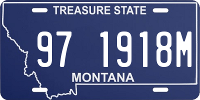 MT license plate 971918M