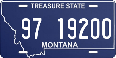 MT license plate 971920O