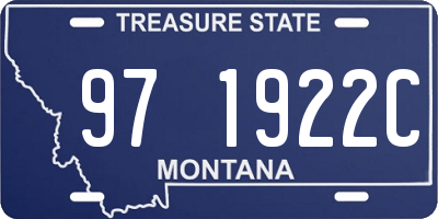 MT license plate 971922C