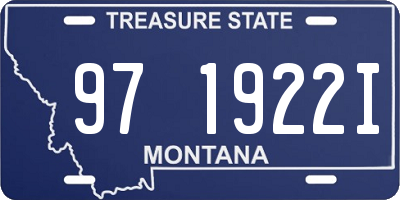 MT license plate 971922I