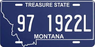 MT license plate 971922L