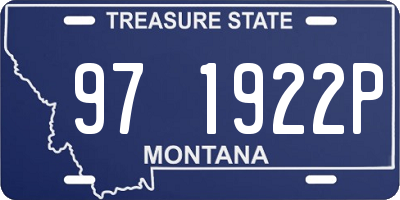 MT license plate 971922P