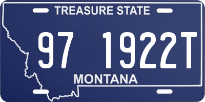 MT license plate 971922T