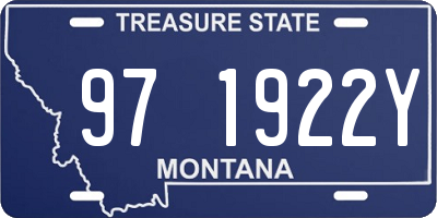 MT license plate 971922Y