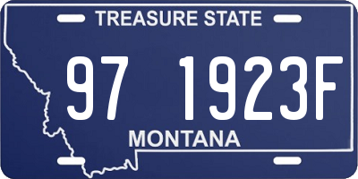 MT license plate 971923F