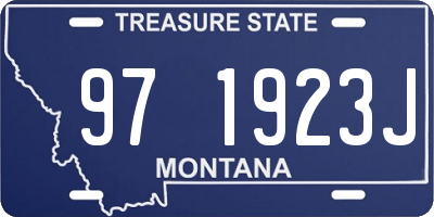 MT license plate 971923J