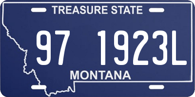 MT license plate 971923L