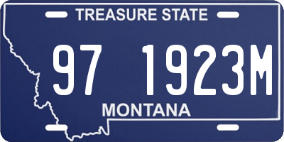 MT license plate 971923M
