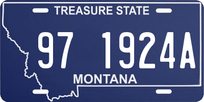 MT license plate 971924A