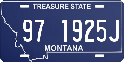 MT license plate 971925J