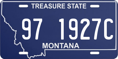 MT license plate 971927C