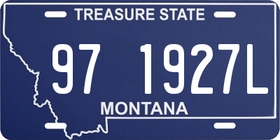 MT license plate 971927L