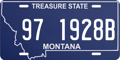 MT license plate 971928B