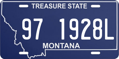 MT license plate 971928L