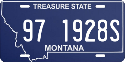 MT license plate 971928S