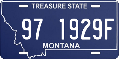 MT license plate 971929F
