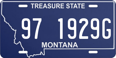 MT license plate 971929G