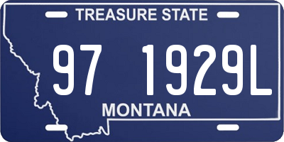 MT license plate 971929L