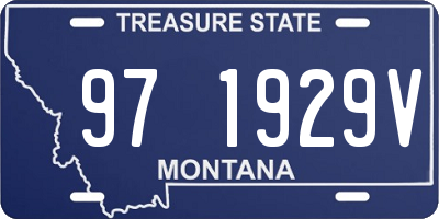 MT license plate 971929V