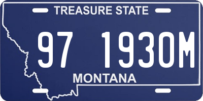 MT license plate 971930M
