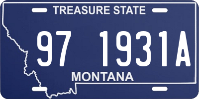 MT license plate 971931A