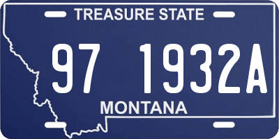 MT license plate 971932A