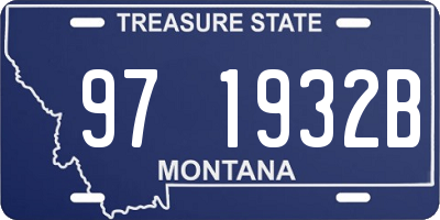 MT license plate 971932B