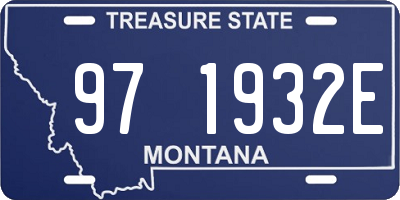 MT license plate 971932E