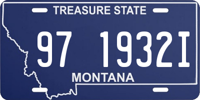 MT license plate 971932I