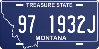 MT license plate 971932J