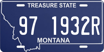 MT license plate 971932R