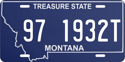MT license plate 971932T