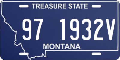 MT license plate 971932V