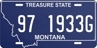 MT license plate 971933G