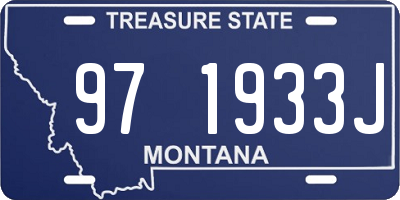 MT license plate 971933J