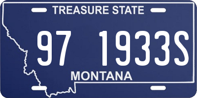 MT license plate 971933S