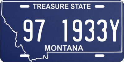 MT license plate 971933Y
