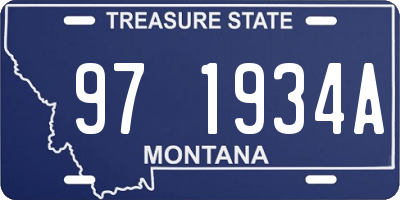 MT license plate 971934A