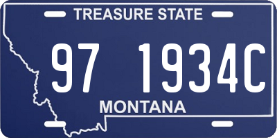 MT license plate 971934C