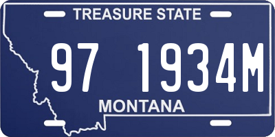 MT license plate 971934M