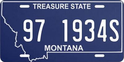 MT license plate 971934S