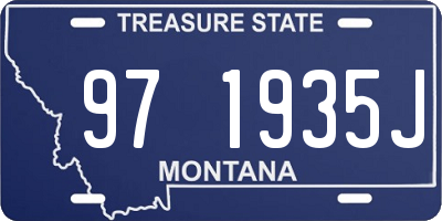 MT license plate 971935J