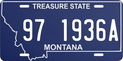MT license plate 971936A