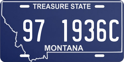 MT license plate 971936C