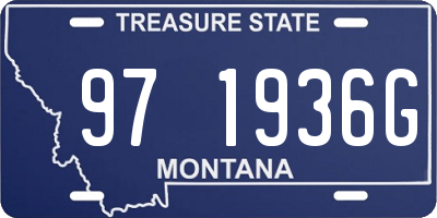 MT license plate 971936G