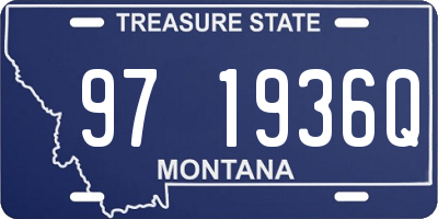 MT license plate 971936Q