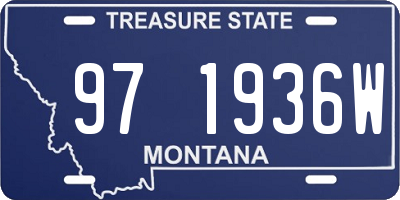 MT license plate 971936W