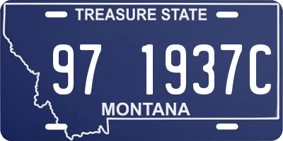 MT license plate 971937C