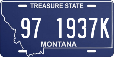 MT license plate 971937K